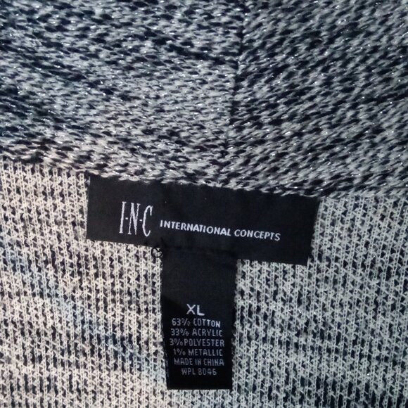INC International Concepts shimmery zippered sweater sz XL - Picture 3 of 12
